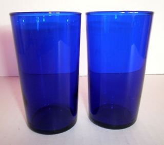 Libbey Deep Cobalt Blue Juice Glass Tumblers 8 ounce