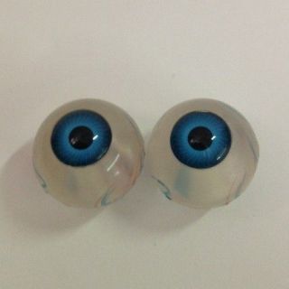 Pair of Blue Eyeballs Life Size  Halloween Prop  Skeletons  Skulls 