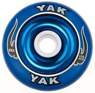 YAK SCOOTER WHEELS METALCORE 100mm x 88a BLUE