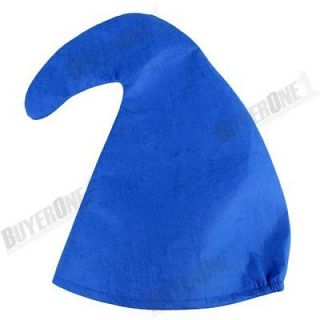 Blue Dwarf Gnome Elf Hat Cap Fancy Dress Adult Halloween