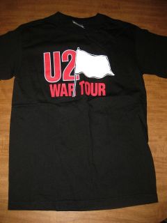 U2 small War T shirt BONO alt rock Dublin band retro wave flag tee 