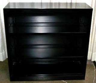 Steelcase   Two Shelf Metal Black Bookcase