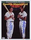 Brooks & Frank Robinson DUAL SIGNED Sports Illustrated Print Orioles 