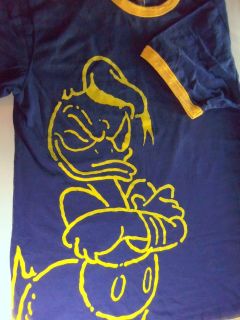   Shirt donald duck disney cartoon character art blue size sz m medium