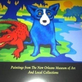 RODRIGUE BLUE DOGS AND CAJUNS ON THE RIVER POSTER