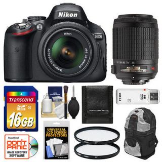 Nikon D5100 Digital SLR Camera & 18 55mm + 55 200mm VR DX Lens Kit 16 