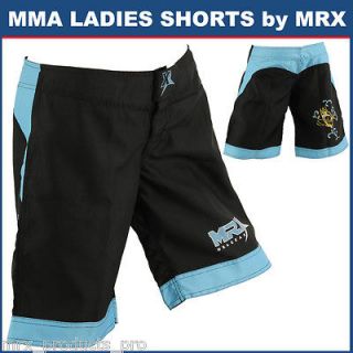 MMA SHORTS GRAPPLING LADIES SHORTS UFC CAGE FIGHT WOMEN BOXING BLACK 