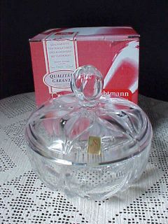 Nachtmann Crystal Candy Bowl w/Cover 24% Lead Germany New w/BoxFREE 