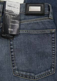 HUGO BOSS BLACK Men Alabama Regular Comfort Fit Blue Jeans NEW NWT $ 