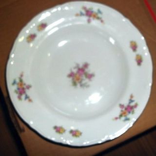 Lot 4 Soup Bowls Chodziez Made in Poland Floral Bouquets