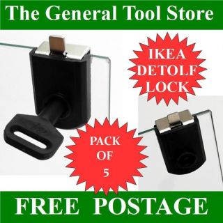 PACK OF LOCKS FOR IKEA DETOLF GLASS DISPLAY CABINETS. COLLECTORS 