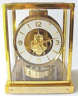 Vintage 1959 Swiss LeCoultre Atmos Mantel Clock. Bowerman Pet Milk Co