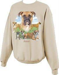 Boxer Lawn Dog Crewneck Sweatshirt  S M L XL 2x 3x 4x 5x
