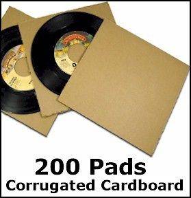 200 7.25X7.25 45 RPM CORRUGATED FILLER PADS RECORDS