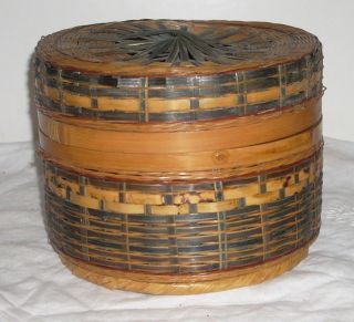 Beautiful Antique / Vintage Wicker Sewing Basket