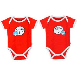 Dr. Seuss Thing 1 & 2 Infant Bodysuit Set 9M