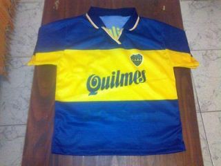Boca Juniors Argentina Historic Retro Quilmes Shirt X Kids Size 8/9 