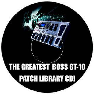 BOSS GT 10 PRE PROGRAMMED PATCHES
