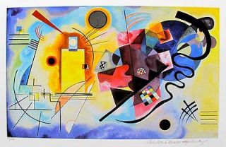 Wassily Kandinsky YELLOW RED & BLUE Estate Signed Limited Edition Art