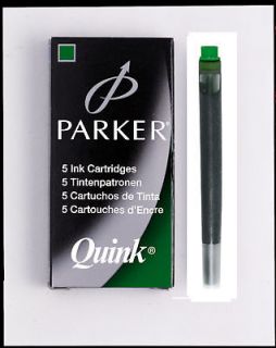 Parker S Quink Green Ink Cartridgesx100pcs  BrandNew