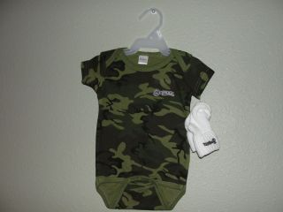 Milwaukee Brewers Baby One Piece 6 12 Months with Socks Camo NWOT