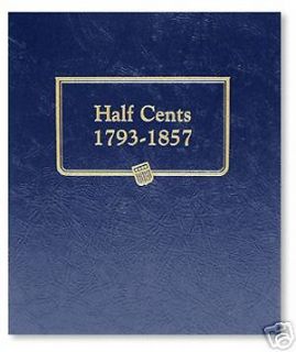 WHITMAN CLASSIC Half Cents 1793 1857 Album #9109