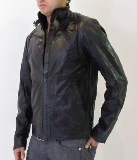 Brando Phoenix G Star Leather Jacket Black Men New Size XL