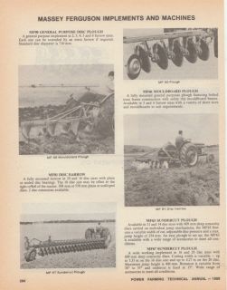 Vintage 1980 3 pg MASSEY FERGUSON FARM IMPLEMENTS Advertisement 
