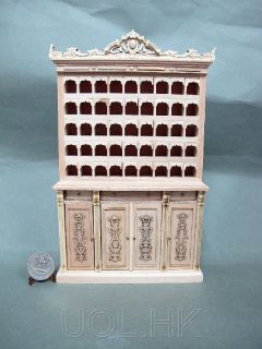 12 Sacle Miniature Hotel Lobby Key And Mail Cabinet Unfinished