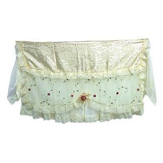 Flower Print Indoor Lace Edge Cloth Air Conditioner Cover