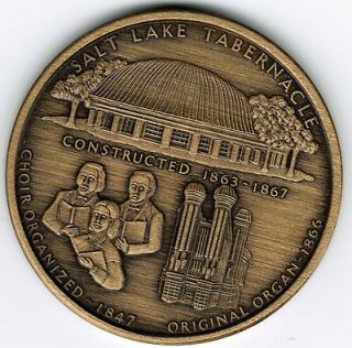 Bronze Medal Salt Lake Tabernacle Constructed 1863 1867 President 