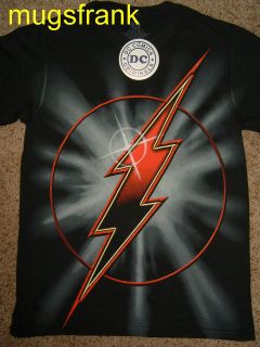 The Flash Solar Flare Logo Dc Comics Black T Shirt