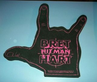 Vintage WWF Wrestling Foam Finger Bret Hart 1993 WWE Live Event 