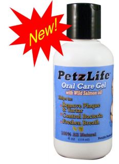 PETZLIFE GEL clean Dog Pet breath teeth SALMON 4 oz