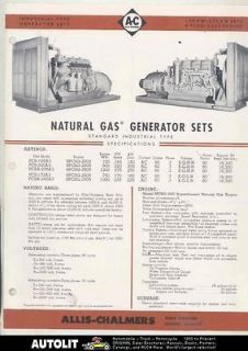 1956 Allis Chalmers Buda 8PCSG 2505 Natural Gas Generator Engine 