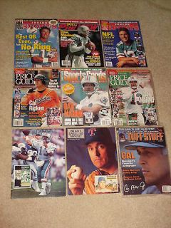 Awesome Lot of 9 Assoretd Sports Magazines and Sportscard Price Guides 