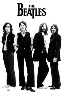 The Beatles Poster White Gloss Laminated New Sealed Free UK P&P