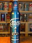 Bud Light Super Bowl XLVI   Giants & Patriots Beer Can Bottle With Cap