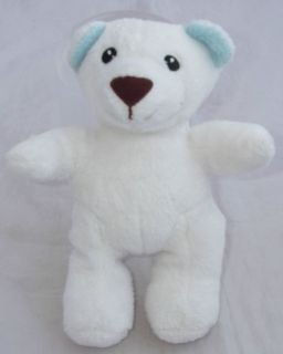   Ltd Lil Luvables Plush White Teddy Bear Zipper Blue Ears Brown Nose