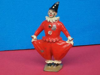 VINTAGE BRITAINS #358B HOLLOW CAST LEAD CIRCUS CLOWN IN BAGGY PANTS
