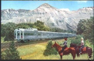 Old postcard BURLINGTON ROUTE issue Denver Zephyr train
