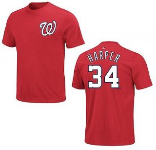 Washington Nationals Bryce Harper YOUTH Red Name and Number Jersey T 