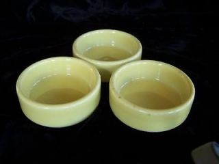 Trio of Coors Pottery Coorsite Yellow Glaze Porcelain Casters for 