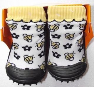 Black And Yellow Bumble Bees Skidders Soft Rubber Outsole Size 8 24 