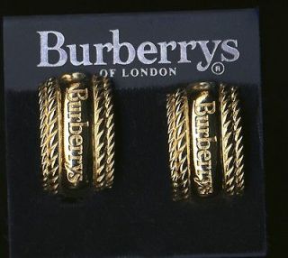 Signed Burberrys of London (Burberry) Clip Earrings New