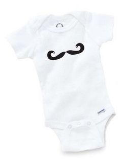 Mustache Baby Clothing Shower Gift Geek Funny Cute Stache Moustache 
