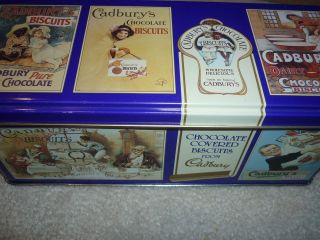Advertising Tin Cadburys Chocolate Biscuits Fingers Hinged 3.5x8.5