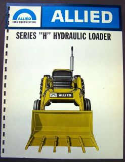 Allied Series H Hydraulic Loader Dealer Sales Brochure   Catalog