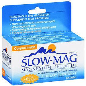 Slow Mag A Dietary Supplement Magnesium Chloride 60 CT