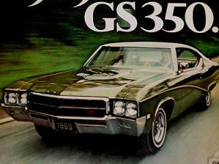 1969 BUICK SKYLARK GS 350 PRINT AD poster/picture/sign GS350/V8 engine 
